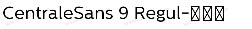 CentraleSans 9 Regul字体转换